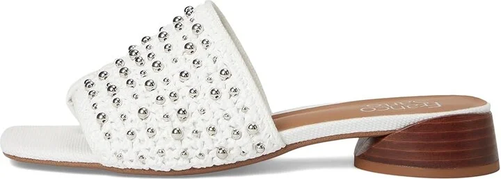 Franco Sarto Loran 3 Women's Sandals White Stud : 5 M, Synthetic - Image 6