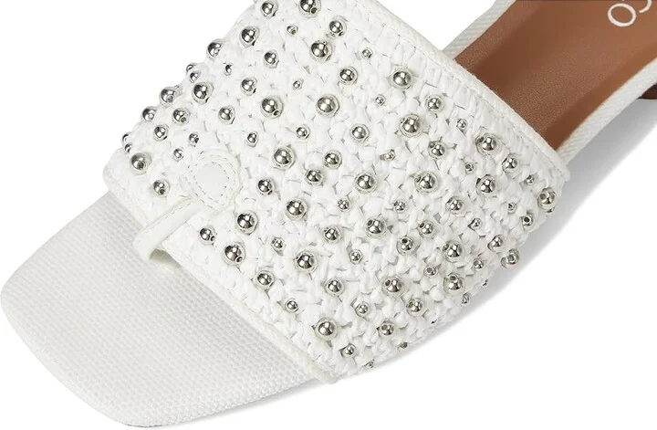 Franco Sarto Loran 3 Women's Sandals White Stud : 5 M, Synthetic - Image 7