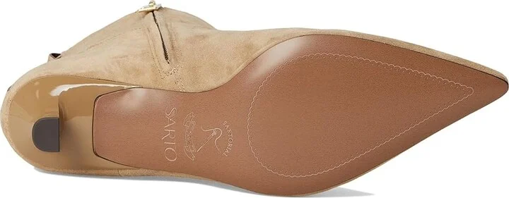 Franco Sarto Mala Booties Women's Boots Tuscan Taupe Suede : 6 M, Leather - Image 3