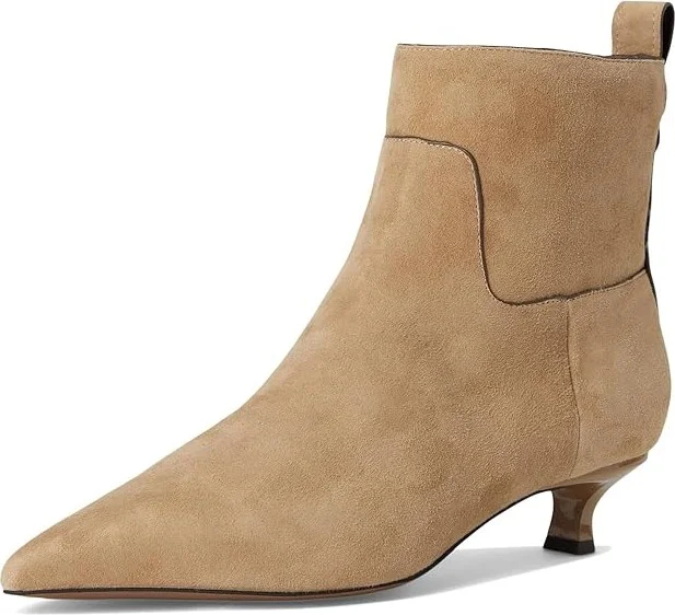 Franco Sarto Mala Booties Women's Boots Tuscan Taupe Suede : 6 M, Leather - Image 5