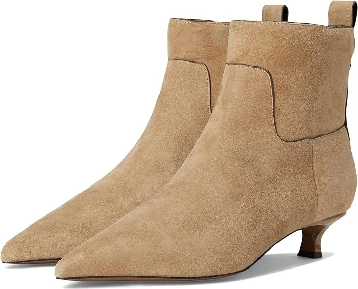 Franco Sarto Mala Booties Women's Boots Tuscan Taupe Suede : 6 M, Leather