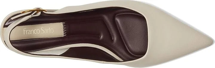 Franco Sarto Marlow Women's Shoes Chalk White : 5 M, Leather - Image 2