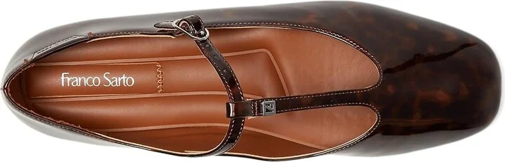 Franco Sarto Marylee Women's Flat Shoes Brown Patent : 6.5 M, Faux Leather - Image 2