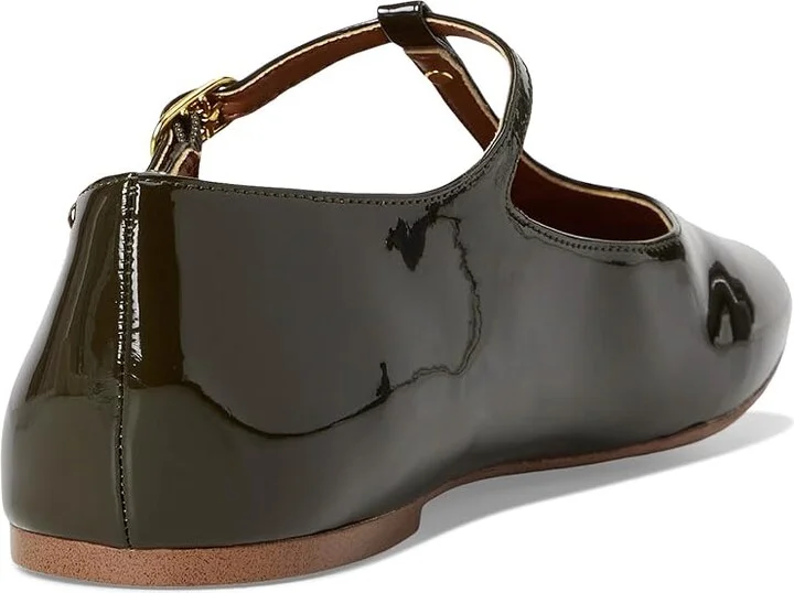 Franco Sarto Marylee Women's Flat Shoes Dark Green Patent : 9 M, Faux Leather - Image 4