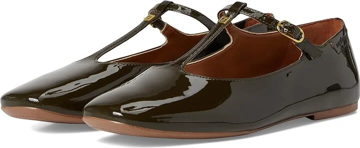 Franco Sarto Marylee Women's Flat Shoes Dark Green Patent : 9 M, Faux Leather