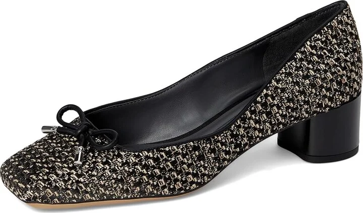 Franco Sarto Natalia2 Pumps High Women's Heels Black Tweed : 9 M, Leather - Image 5