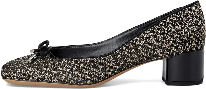 Franco Sarto Natalia2 Pumps High Women's Heels Black Tweed : 9 M, Leather - Image 6