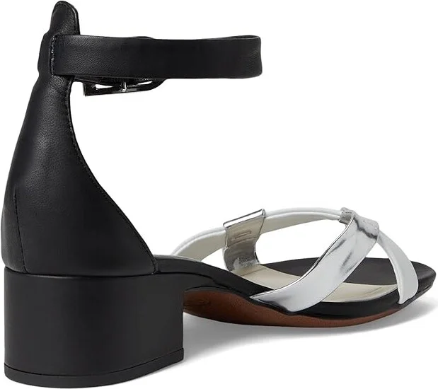 Franco Sarto Nerissa Women's Sandals Black/White/Silver : 8.5 M, Leather - Image 4