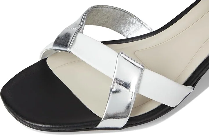 Franco Sarto Nerissa Women's Sandals Black/White/Silver : 8.5 M, Leather - Image 7