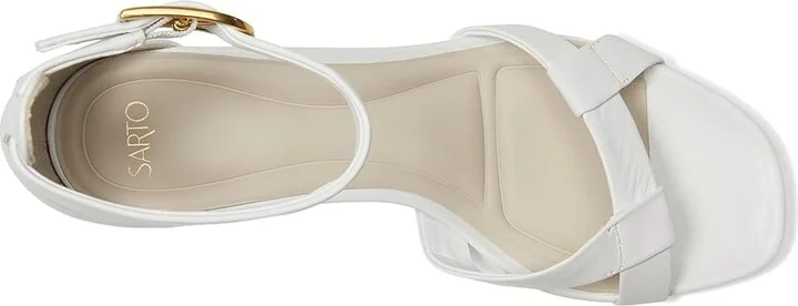 Franco Sarto Nerissa Women's Sandals Bright White : 8 M, Leather - Image 2