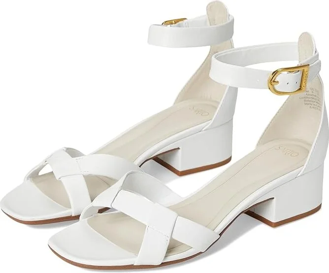 Franco Sarto Nerissa Women's Sandals Bright White : 8 M, Leather