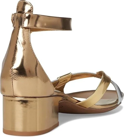 Franco Sarto Nerissa Women's Sandals Bronze/Gold/Silver : 9 M, Leather - Image 4