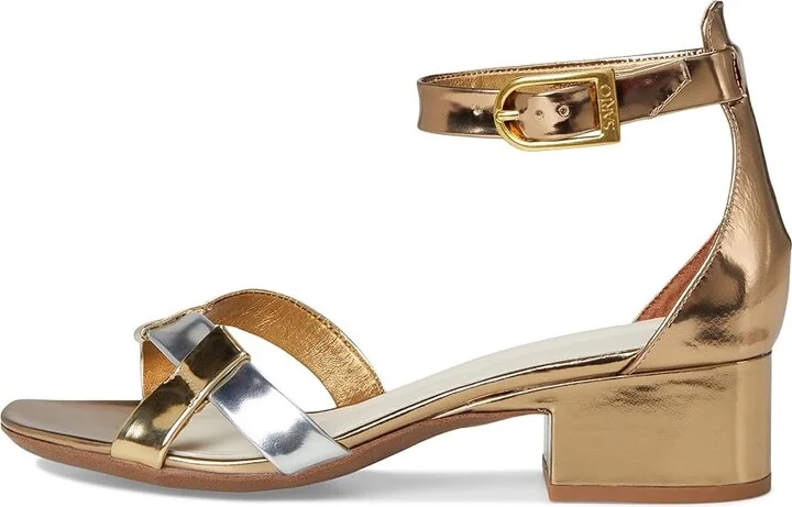 Franco Sarto Nerissa Women's Sandals Bronze/Gold/Silver : 9 M, Leather - Image 6