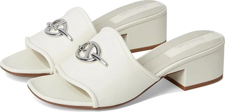 Franco Sarto Noreen Women's Sandals Cream White : 6.5 M, Leather
