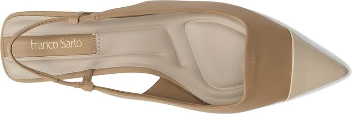Franco Sarto Palmira High Women's Heels Latte Beige Leather : 6 M, Leather/Rubber - Image 2