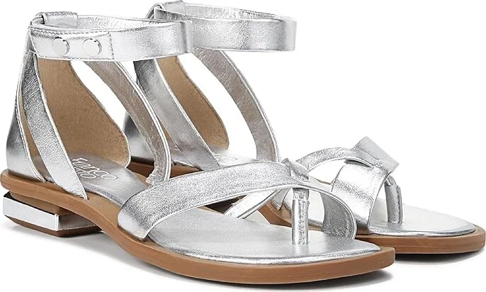 Franco Sarto Parker Women's Shoes Silver Leather : 8.5 M