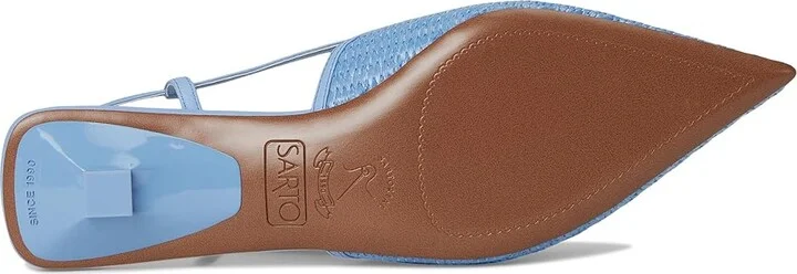 Franco Sarto Pheby Slingback Shoes Women's Shoes Denim Blue : 7 M, Leather - Image 3