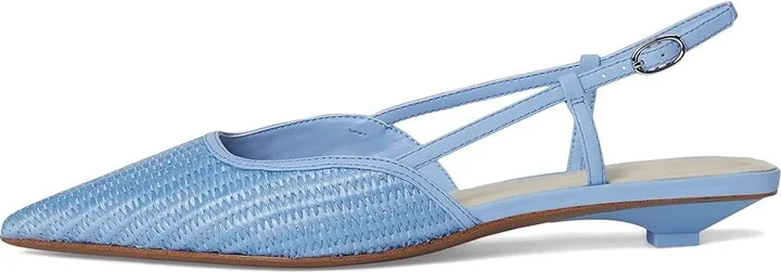 Franco Sarto Pheby Slingback Shoes Women's Shoes Denim Blue : 7 M, Leather - Image 6