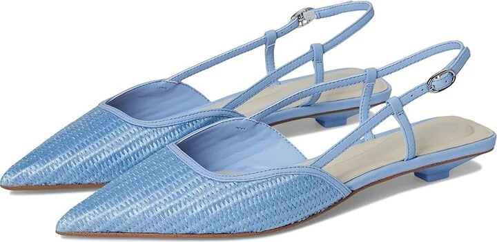 Franco Sarto Pheby Slingback Shoes Women's Shoes Denim Blue : 7 M, Leather