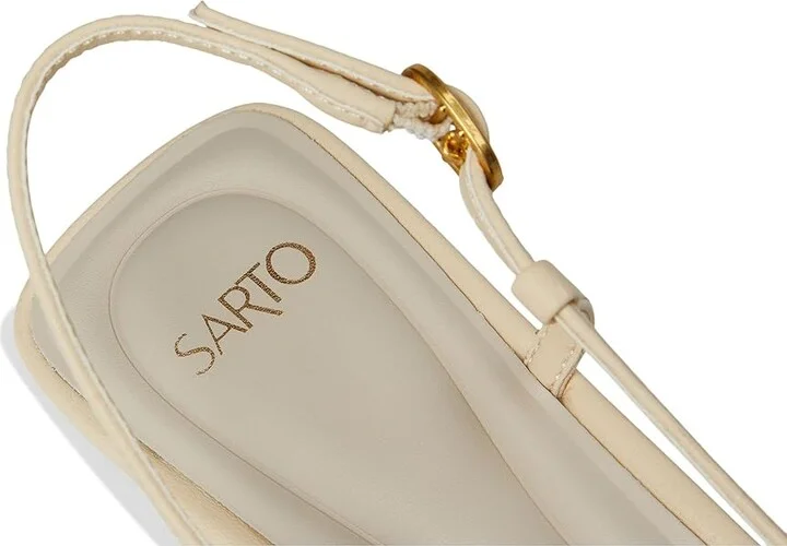 Franco Sarto Pheby Slingback Shoes Women's Shoes Ivory White : 7 M, Leather - Image 7