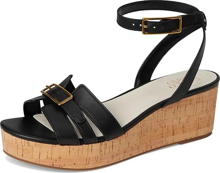 Franco Sarto Pheobe Women's Sandals Black : 6 M, Faux Leather - Image 5