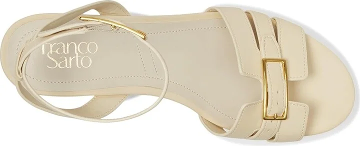 Franco Sarto Pheobe Women's Sandals Ivory White : 9.5 M, Faux Leather - Image 2