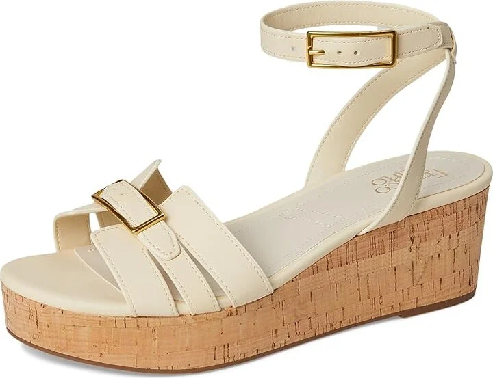 Franco Sarto Pheobe Women's Sandals Ivory White : 9.5 M, Faux Leather - Image 5