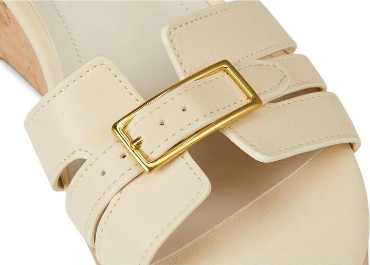 Franco Sarto Pheobe Women's Sandals Ivory White : 9.5 M, Faux Leather - Image 7