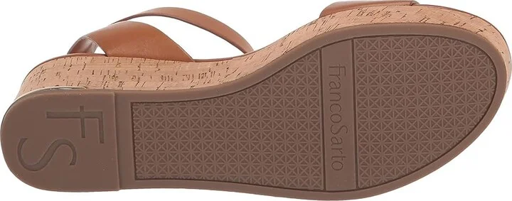 Franco Sarto Presley Platform Wedge Sandals Women's Sandals Tan Brown Leather : 6.5 M - Image 2