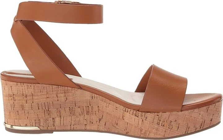 Franco Sarto Presley Platform Wedge Sandals Women's Sandals Tan Brown Leather : 6.5 M - Image 5