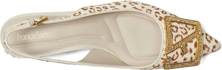 Franco Sarto Racer 5 Women's Shoes Cream White Leopard : 11 M, Leather/Suede/Synthetic - Image 2