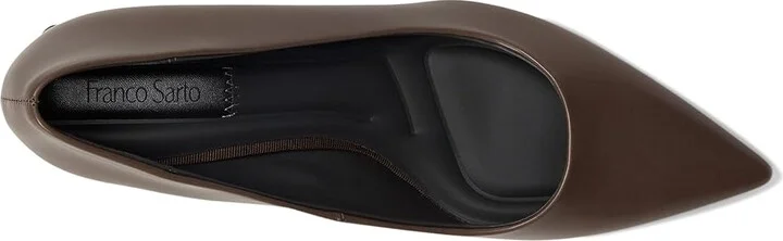 Franco Sarto Racer Pump High Women's Heels Truffle Brown Leather : 5.5 M, Leather/Rubber - Image 2