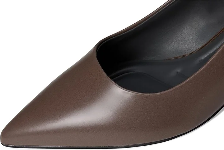 Franco Sarto Racer Pump High Women's Heels Truffle Brown Leather : 5.5 M, Leather/Rubber - Image 7