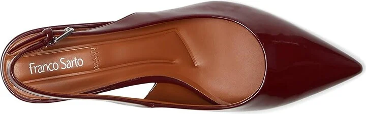 Franco Sarto Racer Women's Shoes Dark Red Patent : 8.5 M, Textile/Suede/Leather - Image 2