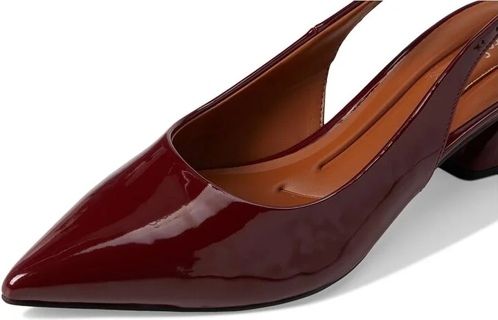 Franco Sarto Racer Women's Shoes Dark Red Patent : 8.5 M, Textile/Suede/Leather - Image 7
