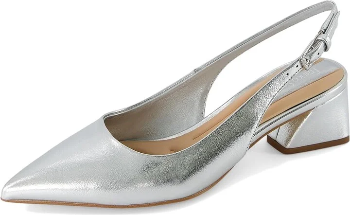 Franco Sarto Racer Women's Shoes Silver Metallic : 6 M, Textile/Suede/Leather - Image 7