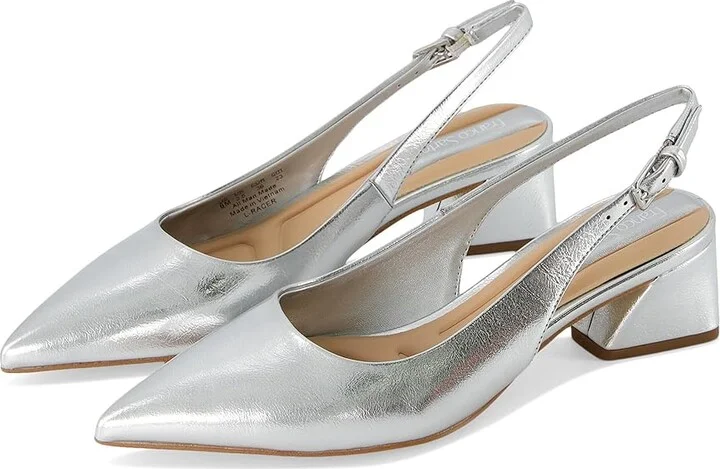 Franco Sarto Racer Women's Shoes Silver Metallic : 6 M, Textile/Suede/Leather