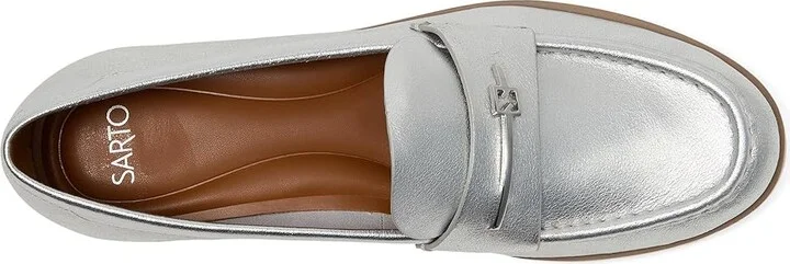 Franco Sarto Riley Women's Shoes Silver : 5.5 M, Leather/Rubber/Suede - Image 2