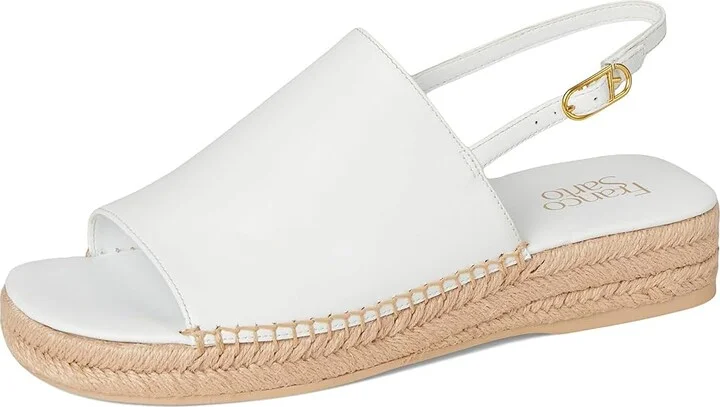 Franco Sarto Rune Women's Sandals Bright White : 7.5 M, Leather - Image 5