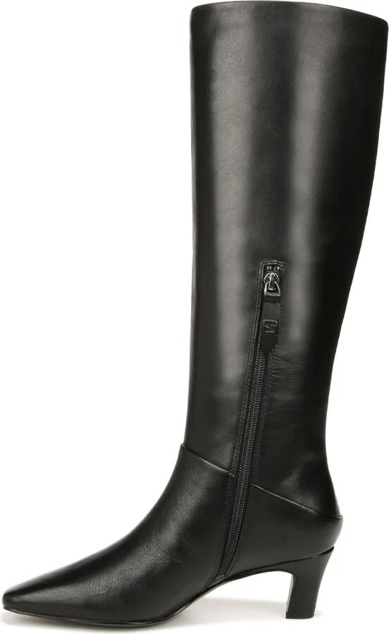 Franco Sarto SARTO Womens Andria Pointed Toe Tall Boot Black Leather 9.5 M