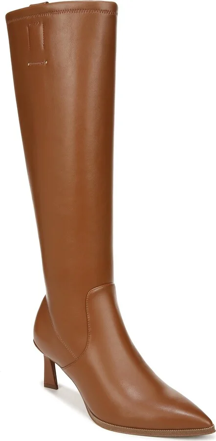 Franco Sarto SARTO Womens Daytona Pointed Toe Tall Boot Cognac Brown Stretch 7 M