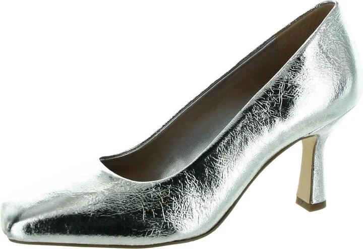 Franco Sarto Sarto Womens Flexa Aela Square Toe Pump Silver 7.5 M