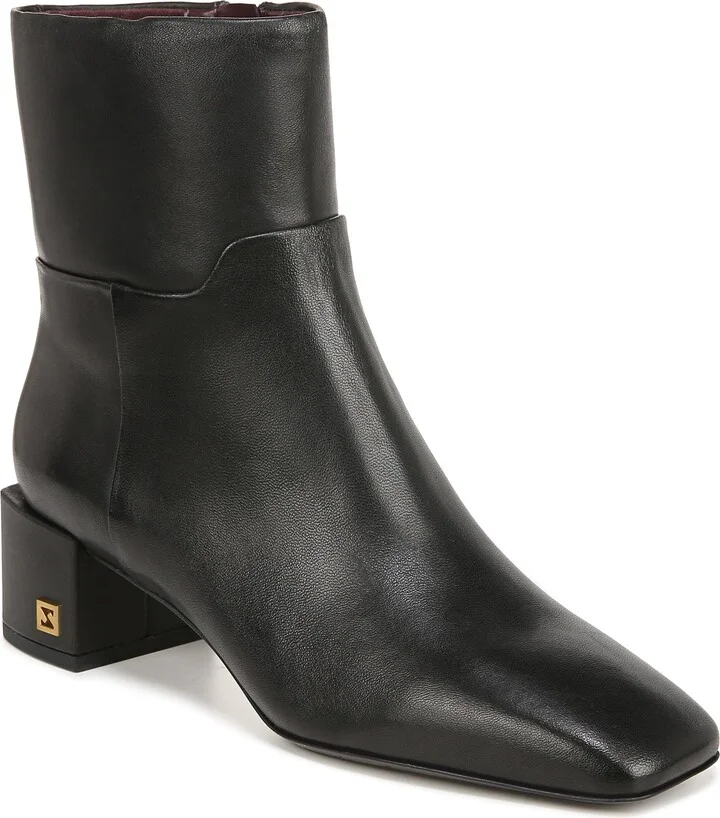 Franco Sarto SARTO Womens Flexa Fabiene Square Toe Bootie Black Leather 9.5 M