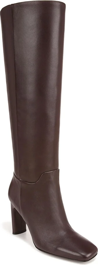 Brown Leather Wide Calf
