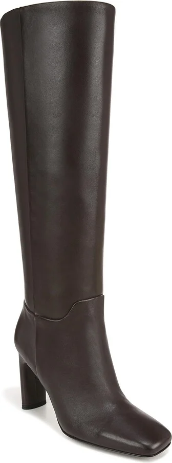 Franco Sarto SARTO Womens Flexa High Square Toe Tall Boot Brown Leather 7 M
