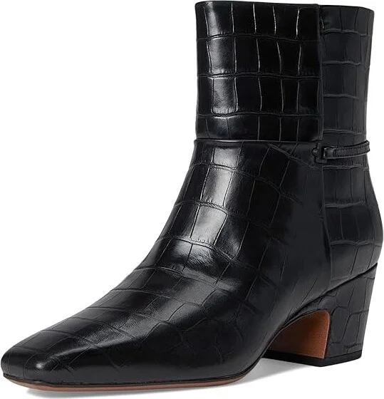 Franco Sarto Saydie Women's Boots Black Croc Print : 6.5 M, Suede/Leather - Image 5