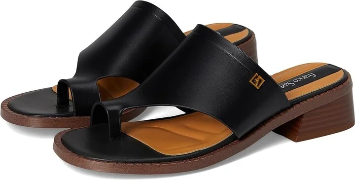 Franco Sarto Sia Women's Sandals Black : 7 M, Leather/Rubber