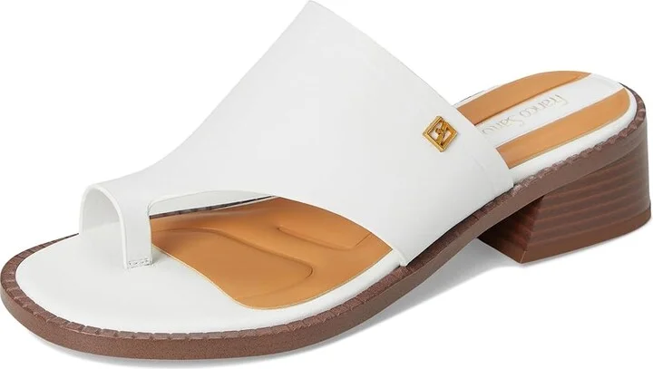 Franco Sarto Sia Women's Sandals White : 7 M, Leather/Rubber - Image 5