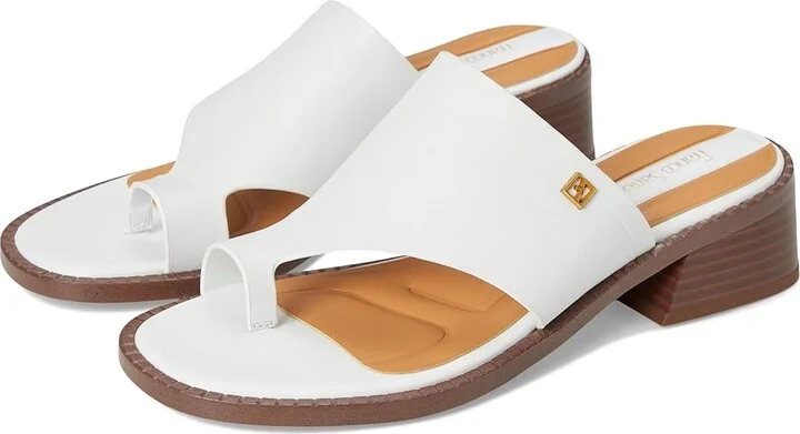 Franco Sarto Sia Women's Sandals White : 7 M, Leather/Rubber