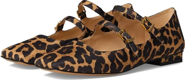 Franco Sarto Tesoro Mary Jane Women's Shoes Leopard Print : 10 M, Leather/Textile